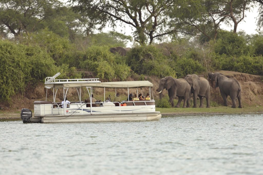 A boat cruise in Queen Elizabeth National Park