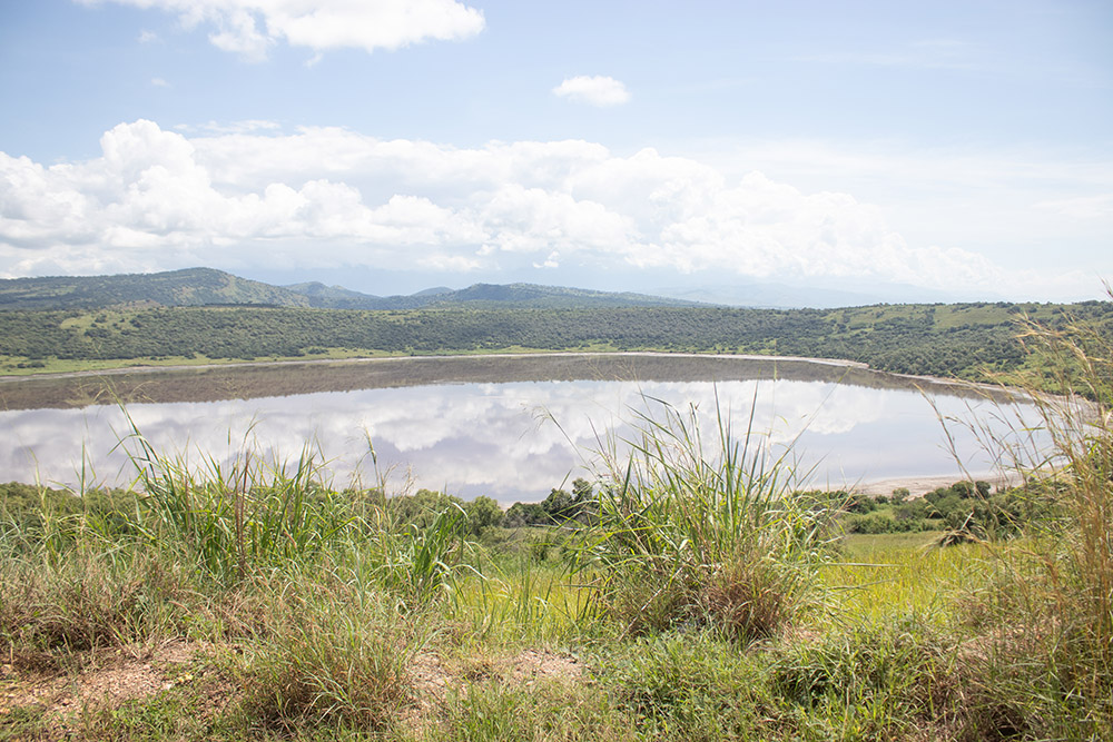 A crater lake in Queen Elizabeth National Park