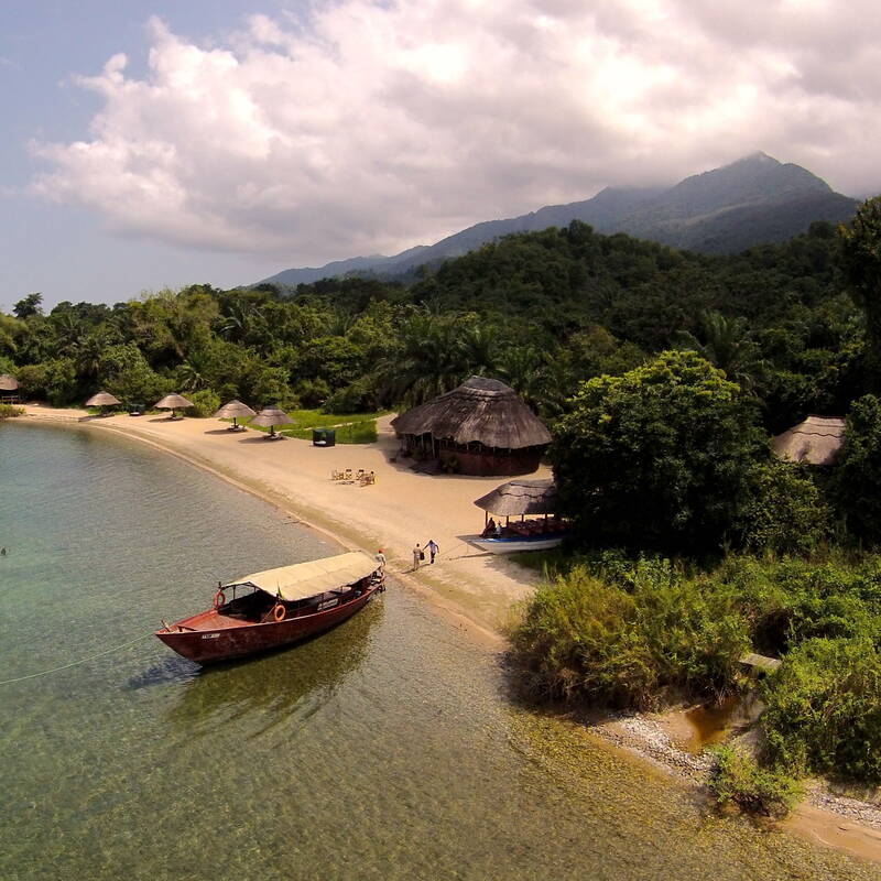 A forest lodge  in Mahale Mountains National Park