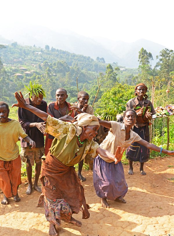 Batwa welcoming guests to their homeland