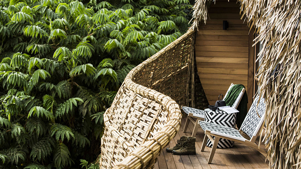 Bisate lodge balcony Rwanda