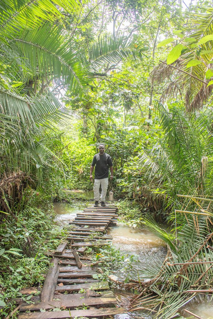 Desire Ambrose_Founder & CEO Territory Explorers on a nature walk in Bigodi wetland_Kibale Forest National Park