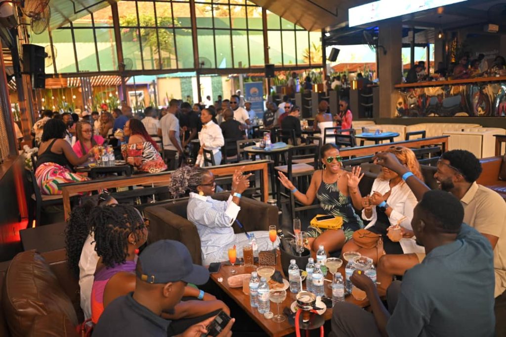 Guests having fun at Silo Bar in Bugolobi Kampala Uganda