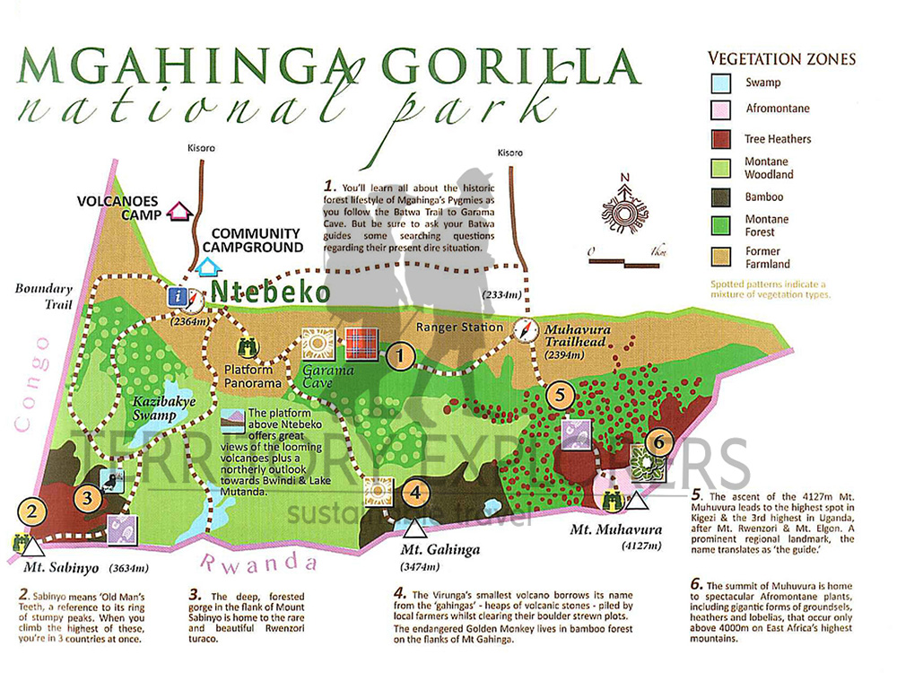 Mgahinga Gorilla National Park Map - Territory Explorers