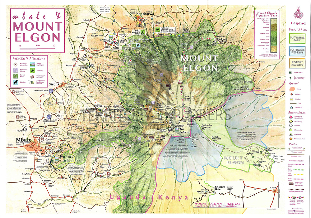 Mount Elgon National Park Map