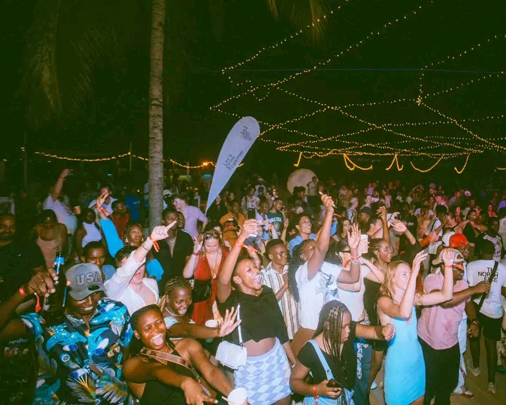 Party goers having fun in Dar es Salam