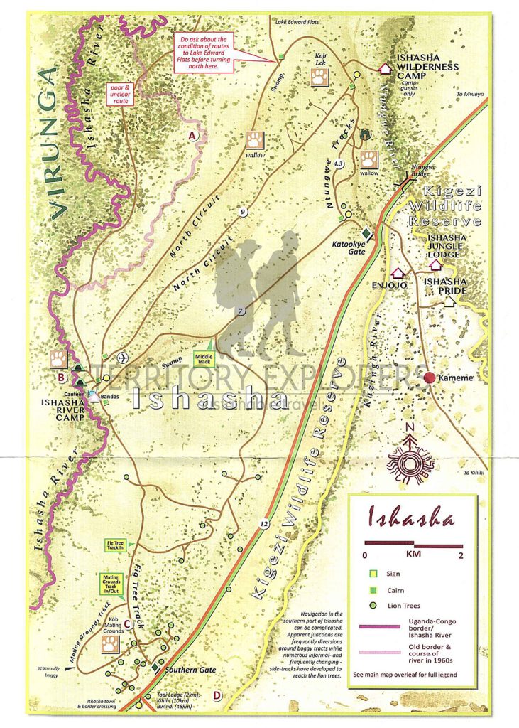Queen Elizabeth NP Ishasha Sector Map_Territory Explorers