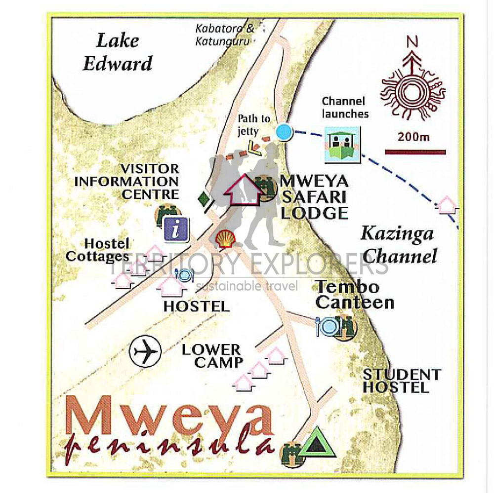 Queen Elizabeth NP Mweya Peninsula Map_Territory Explorers
