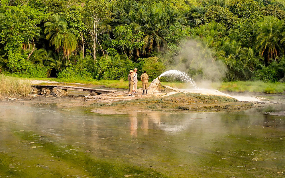 Tourists exploring Semuliki National Park