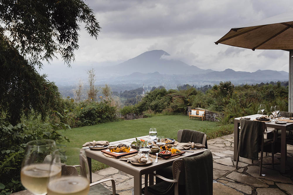 A view of Volcanoes National Park, Rwanda. 