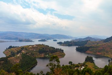 Lake Bunyonyi aerial view